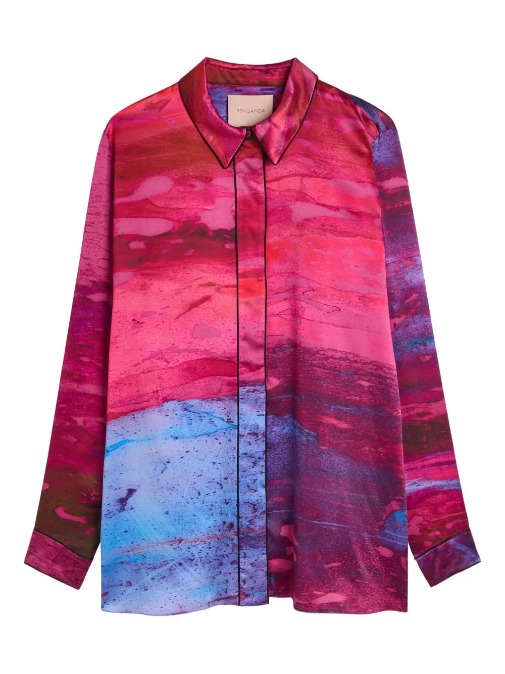 abstract-print long-sleeve shirt - 1