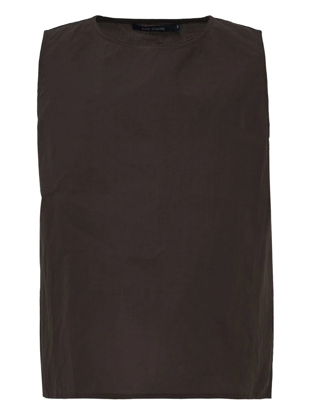 sleeveless side-split top - 1