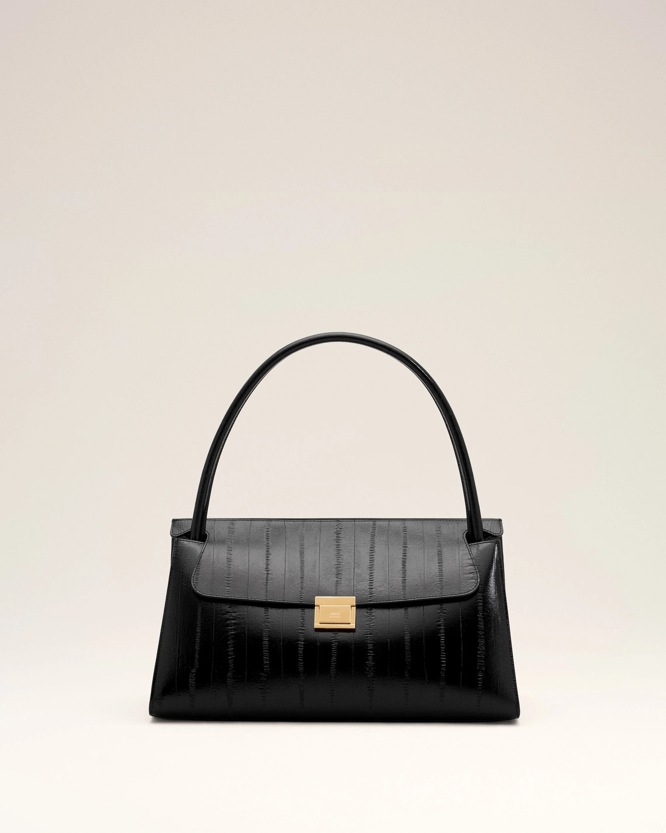 BLACK COW LEATHER MIMI BAG - 1