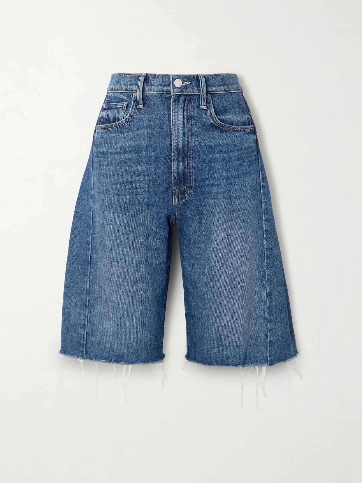 The Half Pipe Bermuda Fray Denim Shorts - 1