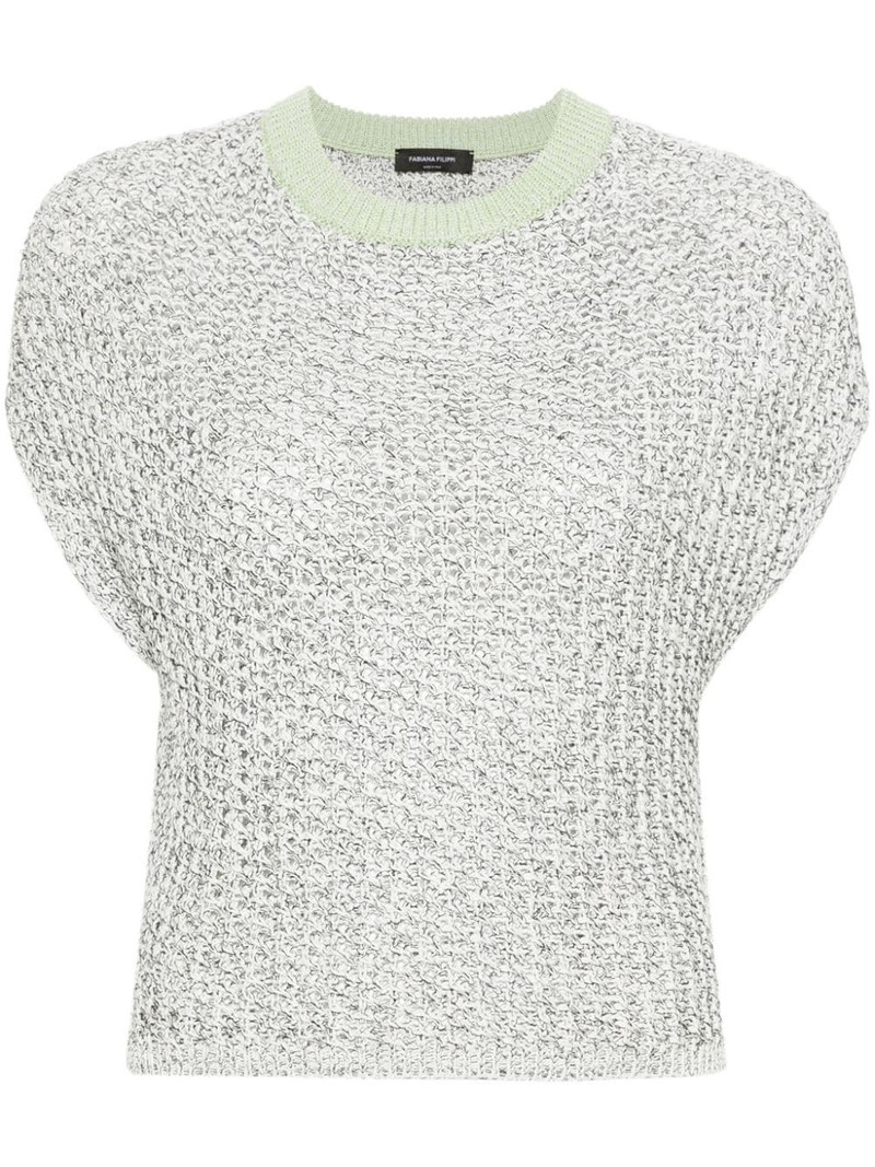 open-knit sleeveless jumper 1