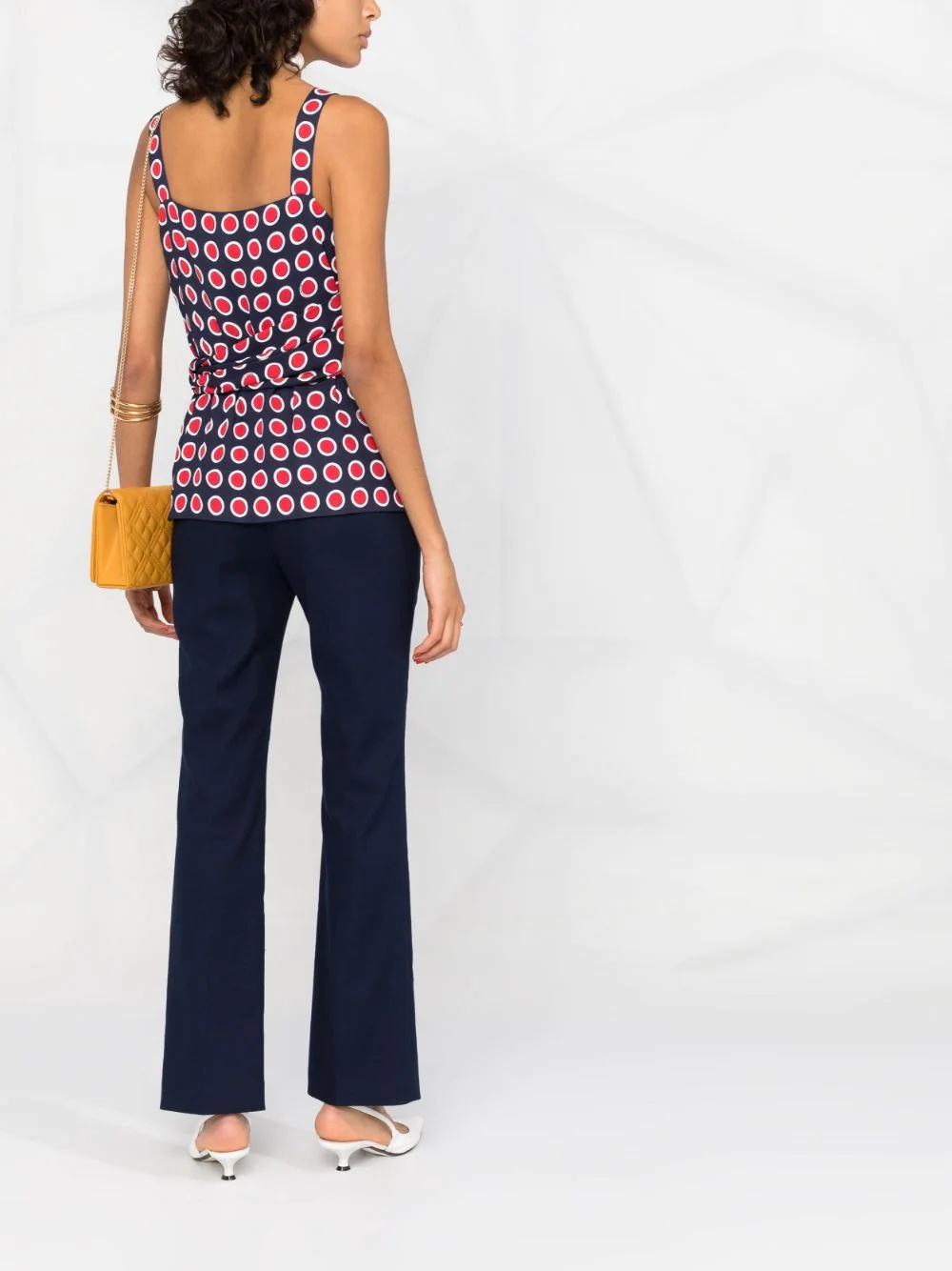 polka-dot belted tank top - 6