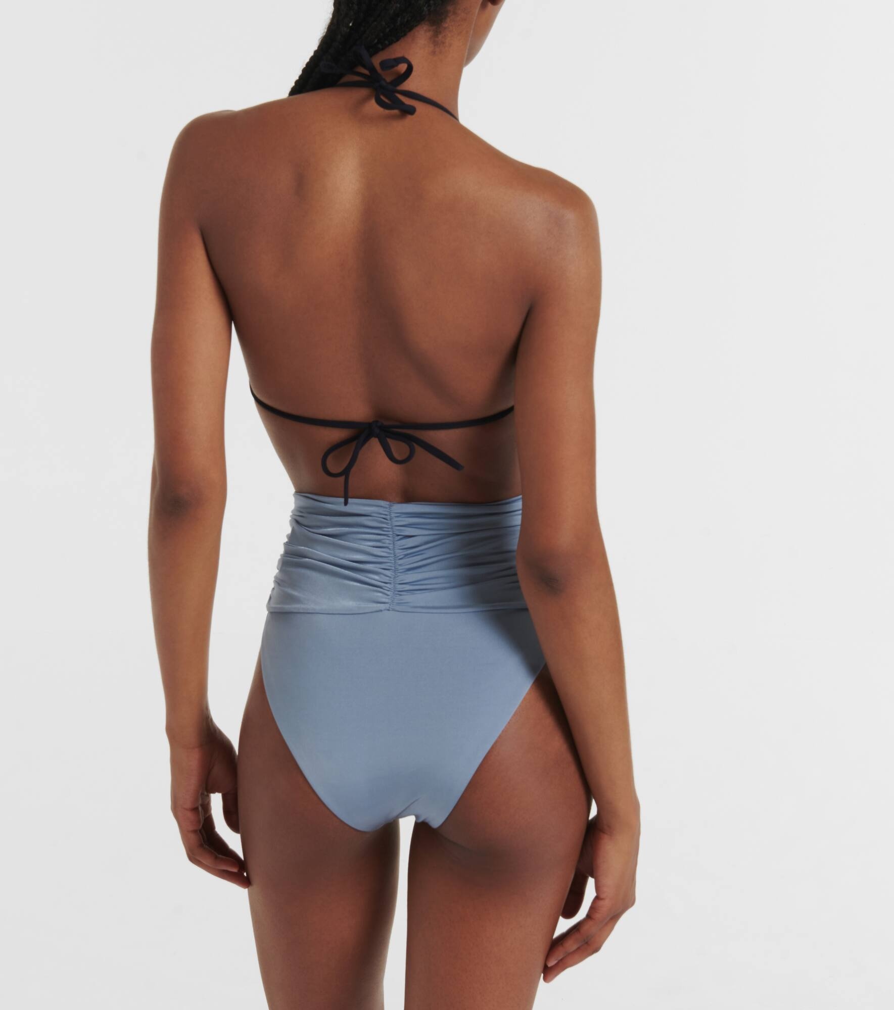 Floral-appliqué high-rise bikini bottoms - 3