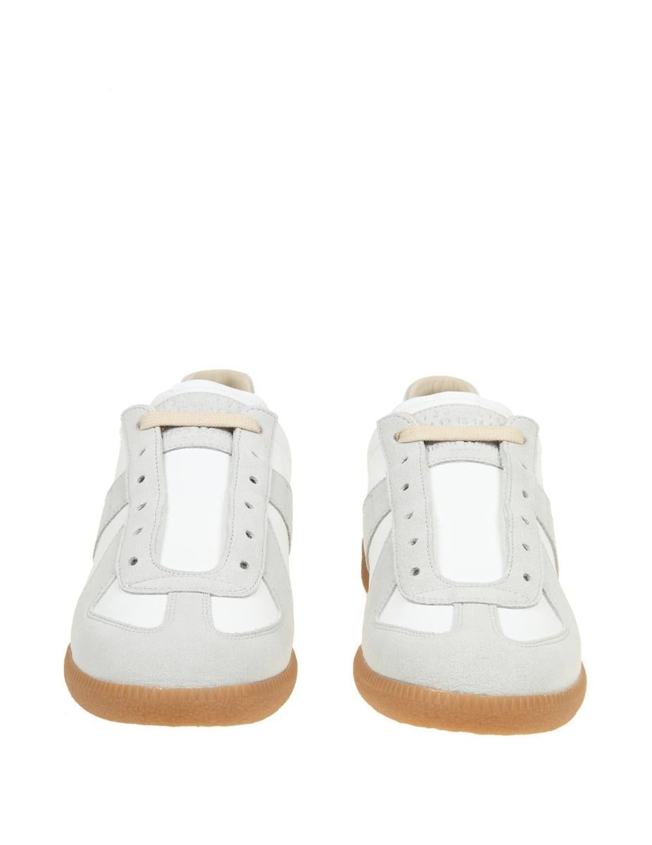 MAISON MARGIELA SUEDE AND FABRIC SNEAKERS - 3