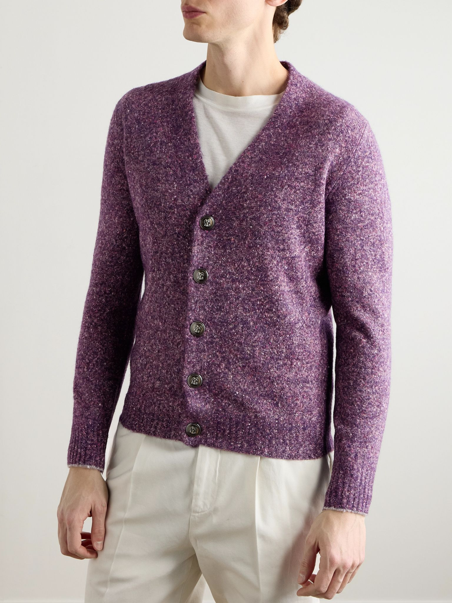 Knitted Cardigan Purple - 3
