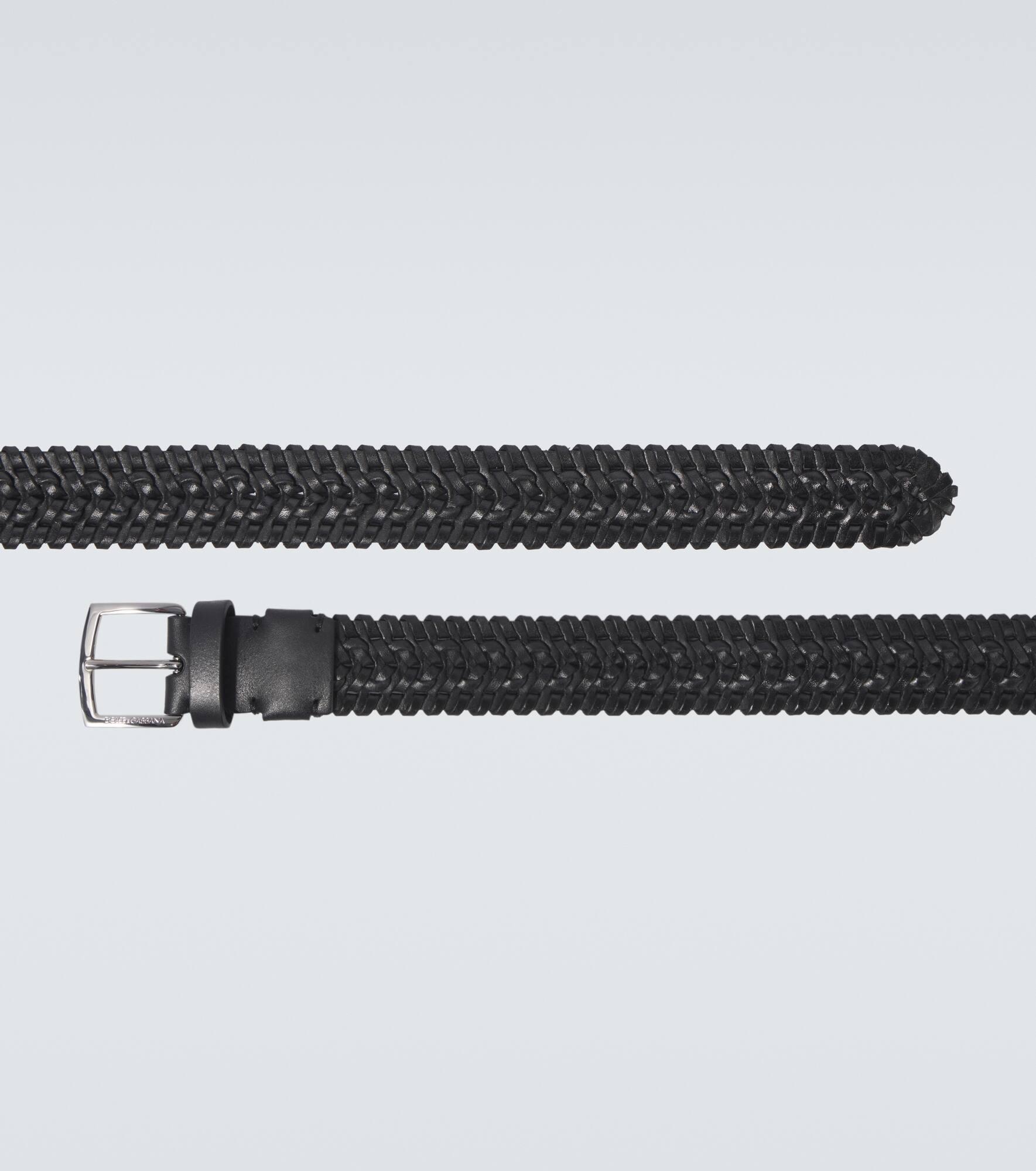 Braided leather belt - 4