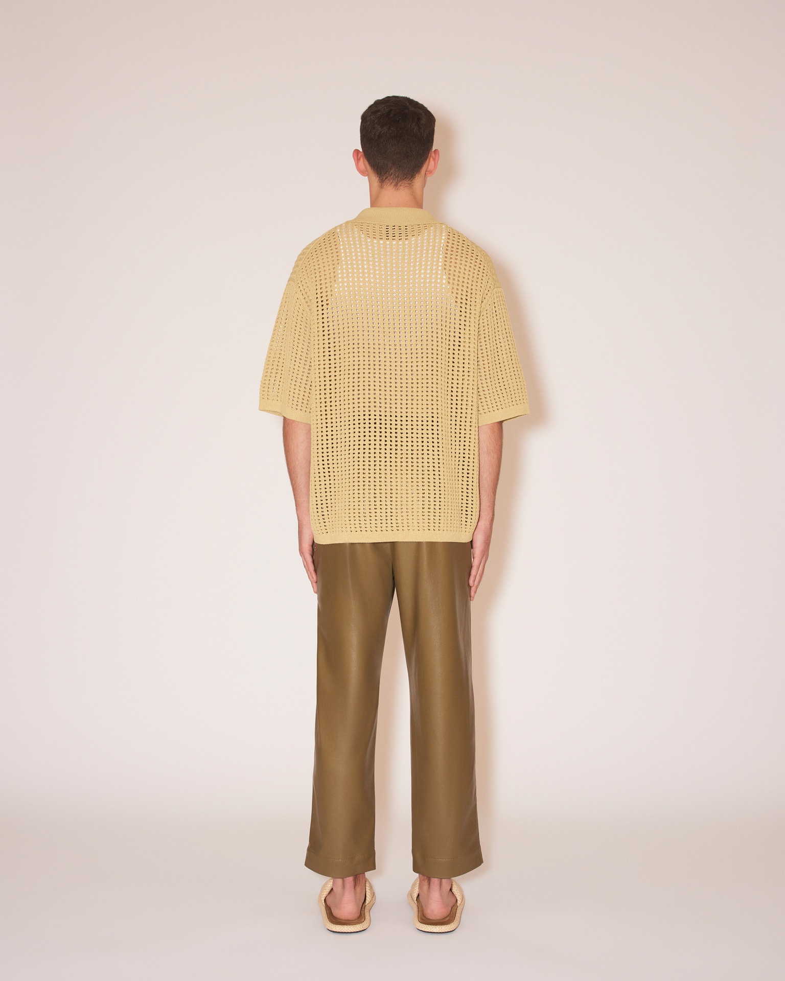DORIAN - Paper crochet shirt - Brown - 4