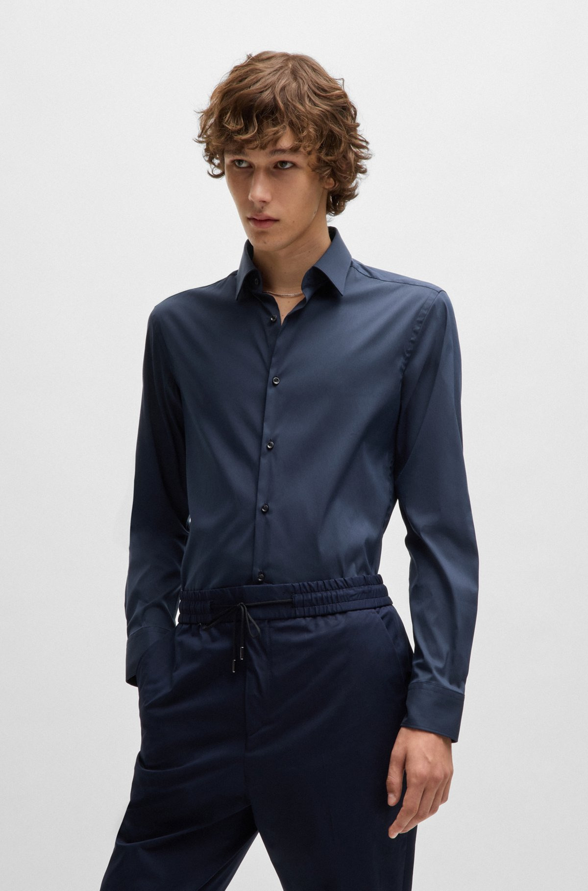 SLIM-FIT SHIRT IN POPLIN - 2