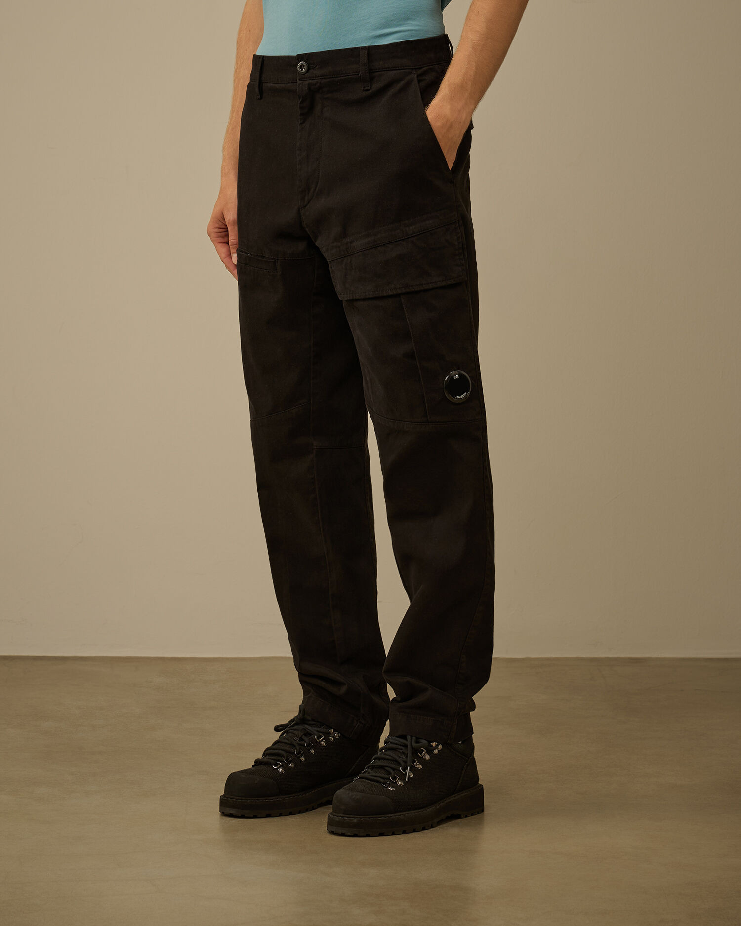 Stretch Sateen Loose Cargo Pants - 3