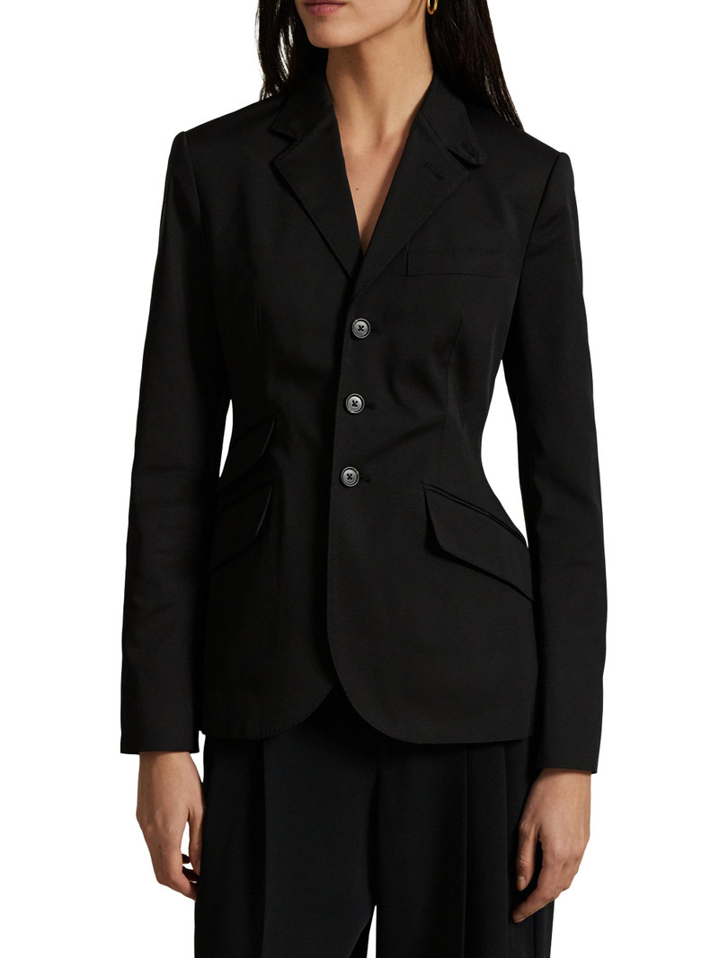 Women's Slim-Fit Single-Breasted Woven Blazer - Polo Black 3