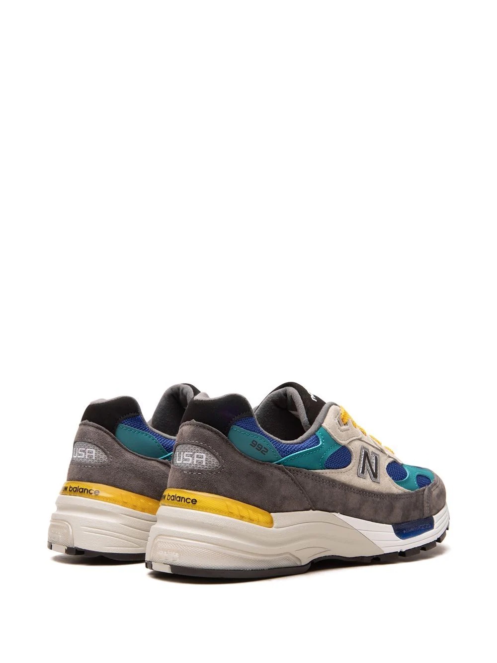 992 "Grey/Blue/Teal/Yellow" low-top sneakers - 3