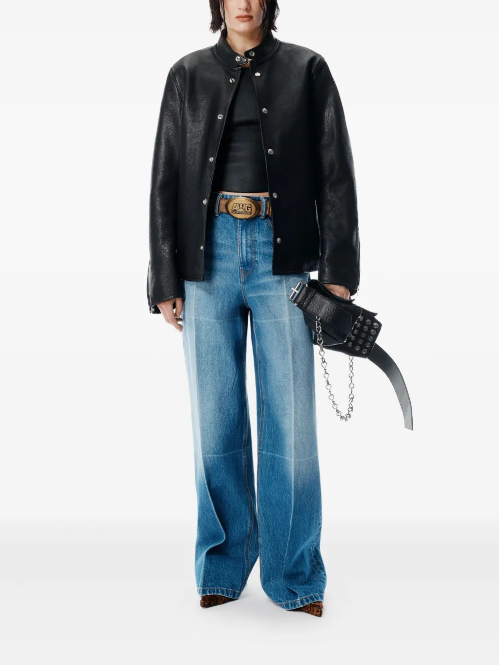 ALEXANDER WANG - Unisex Straight Faded Fold Lines Pants - 2