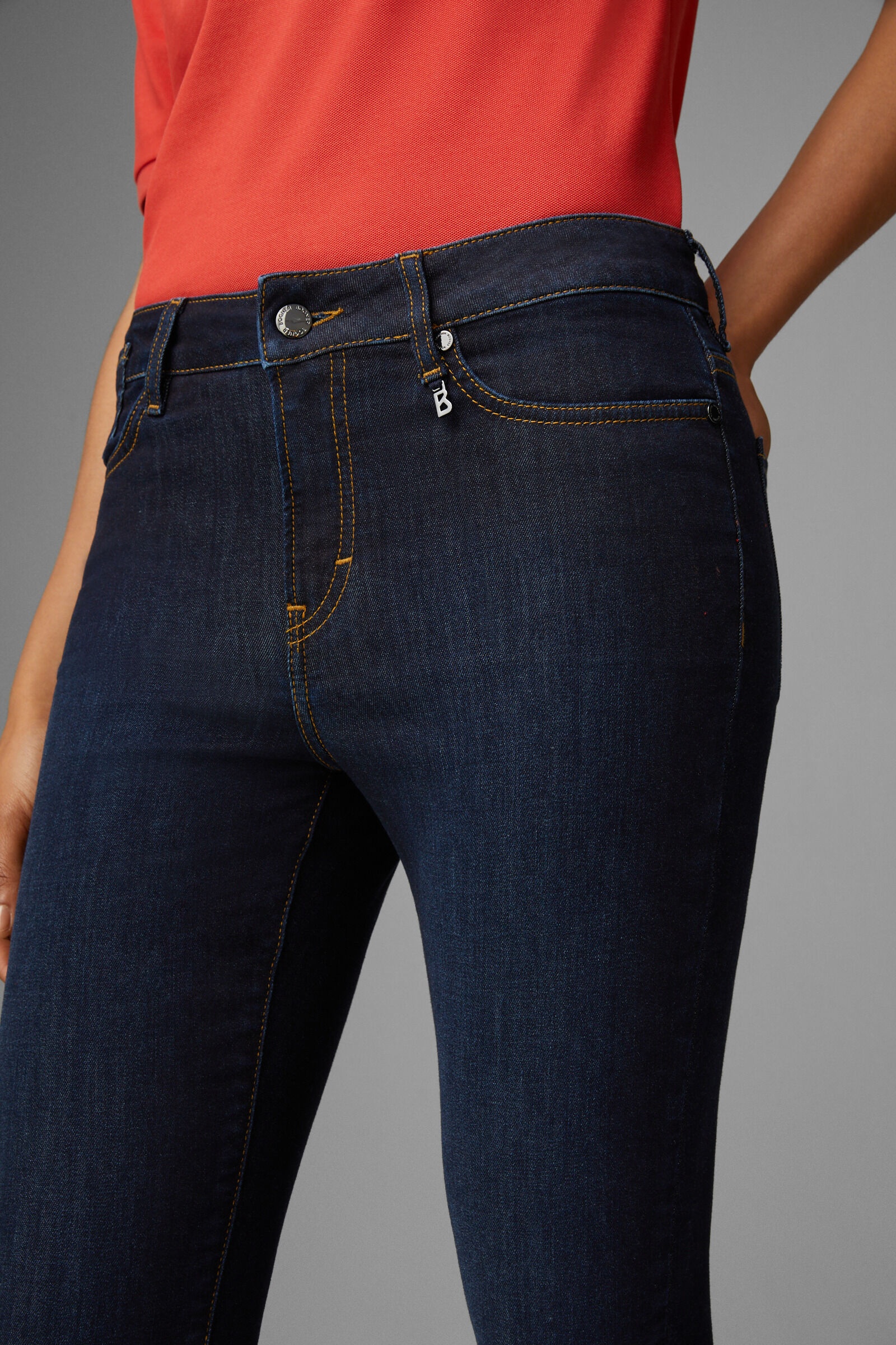 Slim fit Julie 7/8 jeans in Dark denim blue - 5