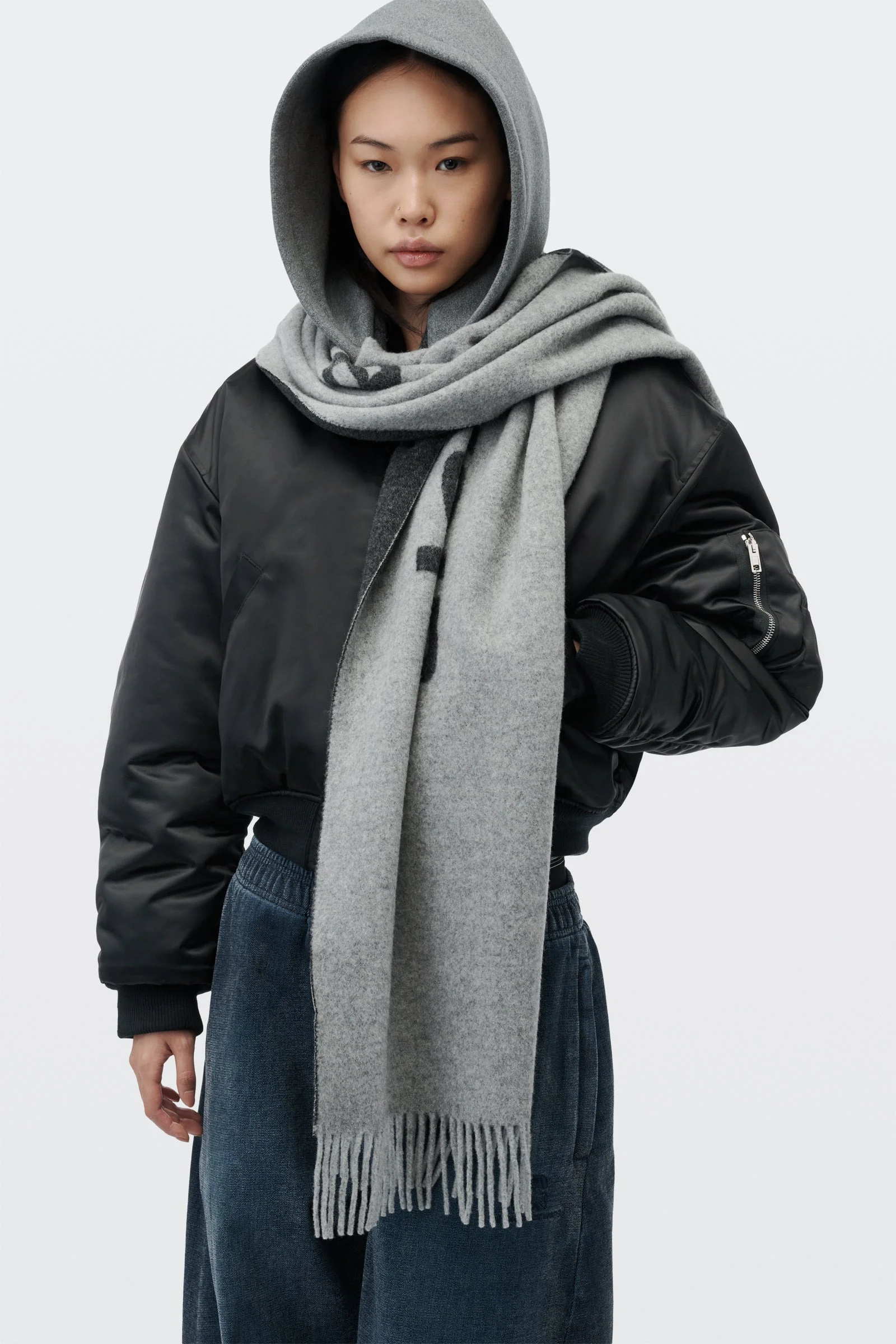 scarf hoodie - 1