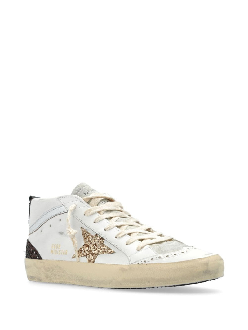Golden Goose Mid Star glitter-detail sneakers outlook