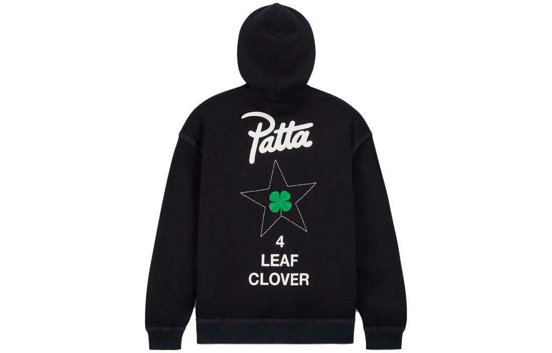 Converse x Patta Four-Leaf Clover Utility Fleece Hoodie 'Black' 10024664-A01 - 2