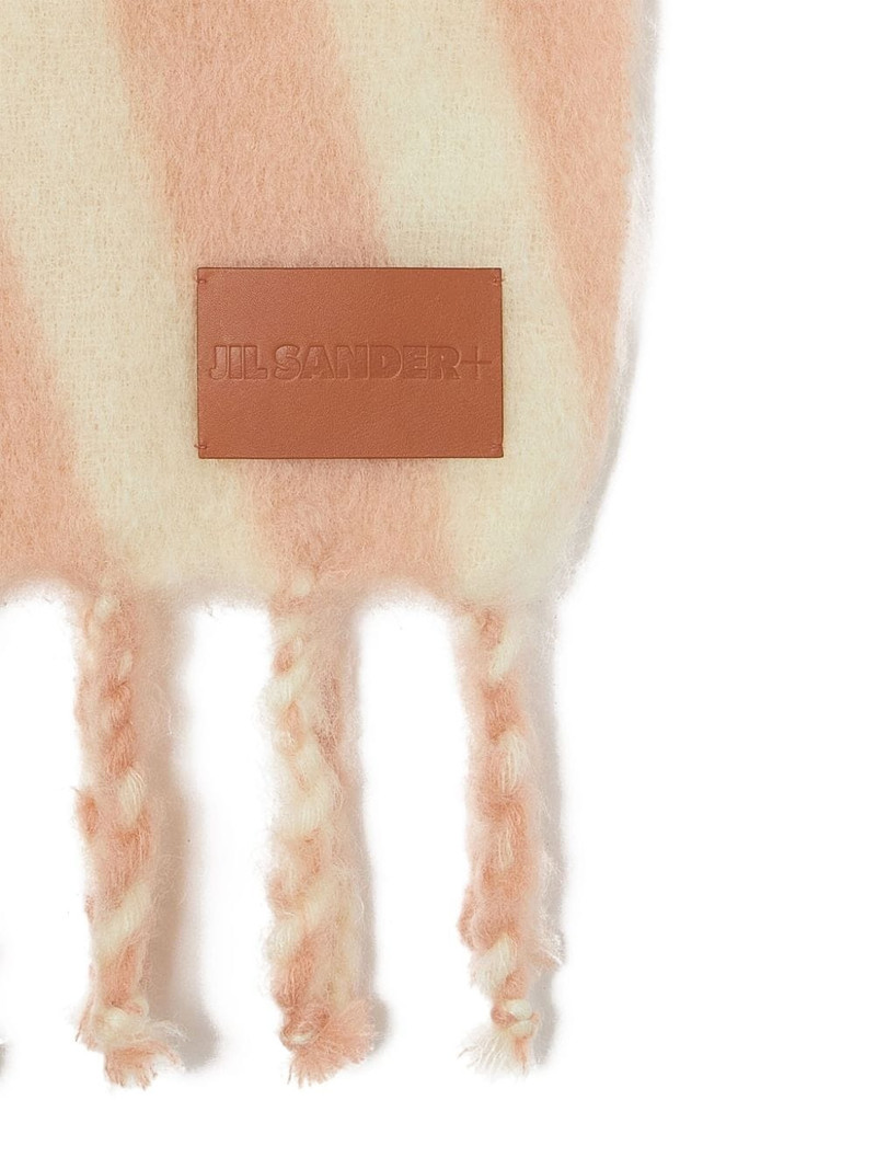 Jil Sander striped brushed scarf outlook