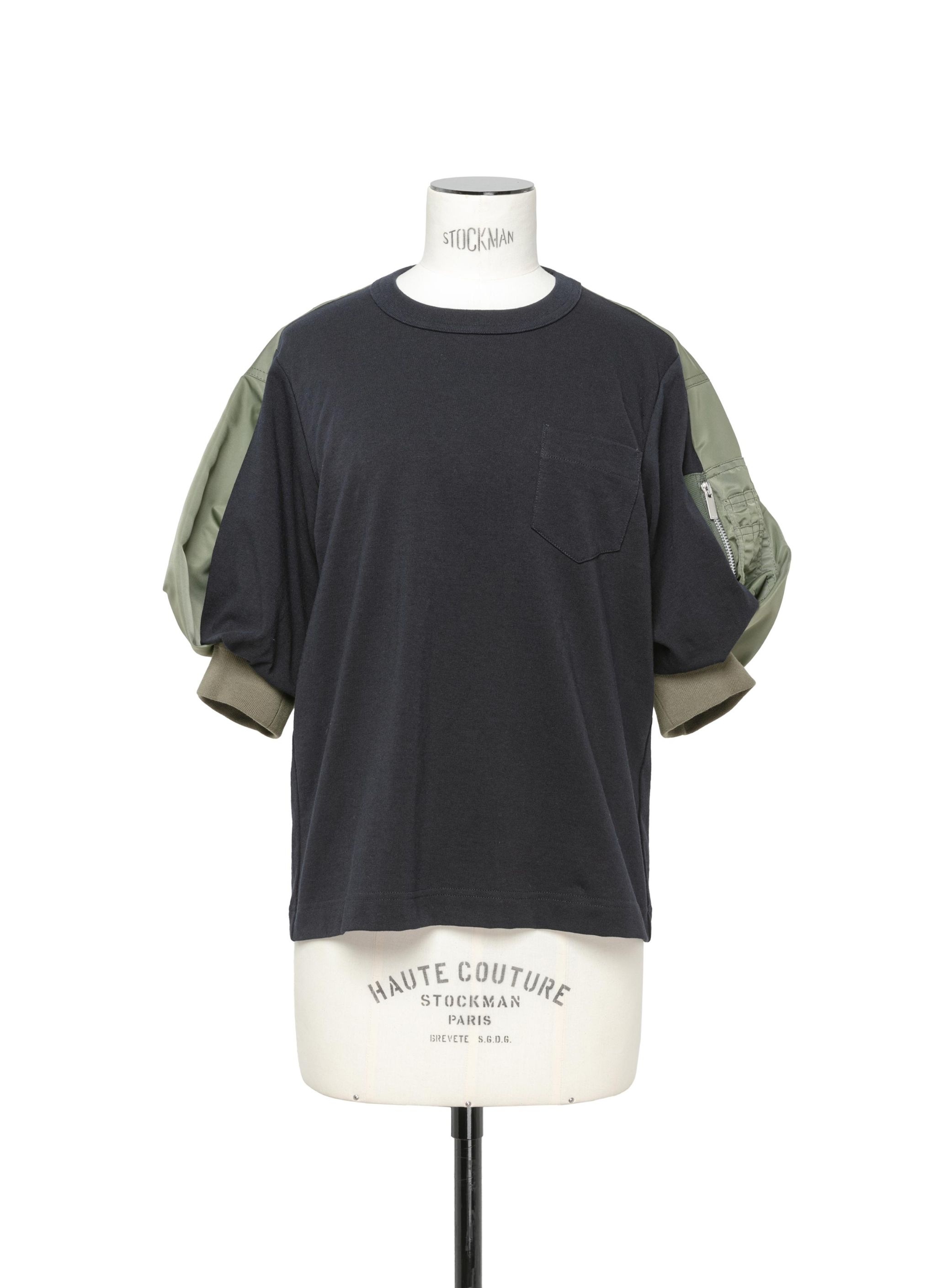 Nylon Twill x Cotton Jersey T-Shirt - 1