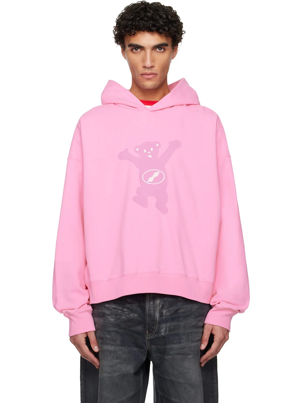 Pink Pigment New Teddy Logo Hoodie - 1