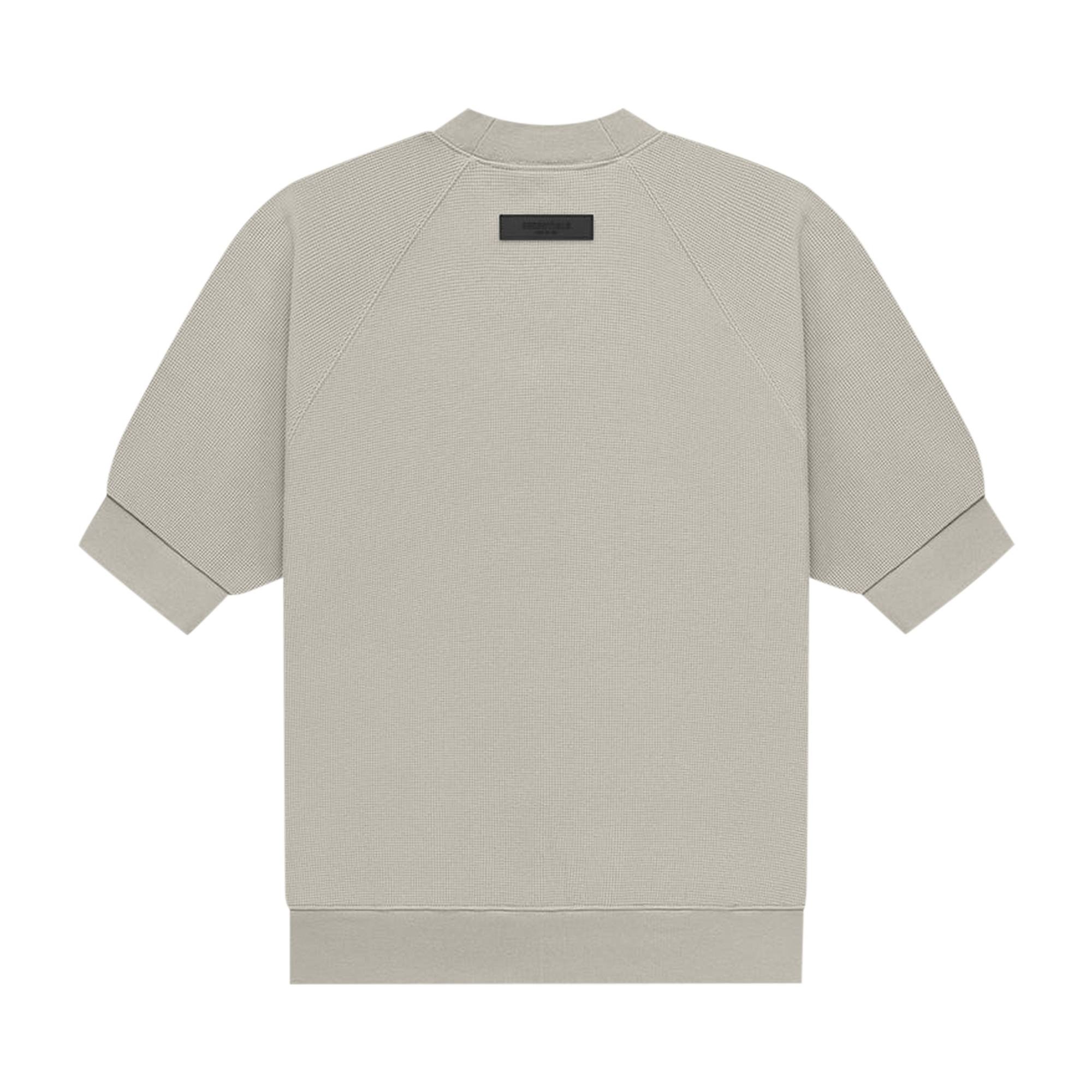 Fear of God Essentials Short-Sleeve Waffle Sweatshirt 'Seal' - 2