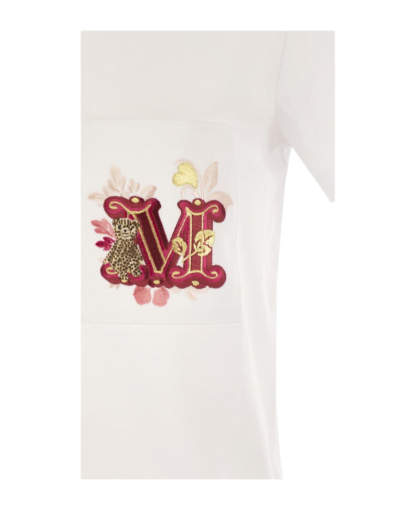Logo Embellished Crewneck T-shirt - 4