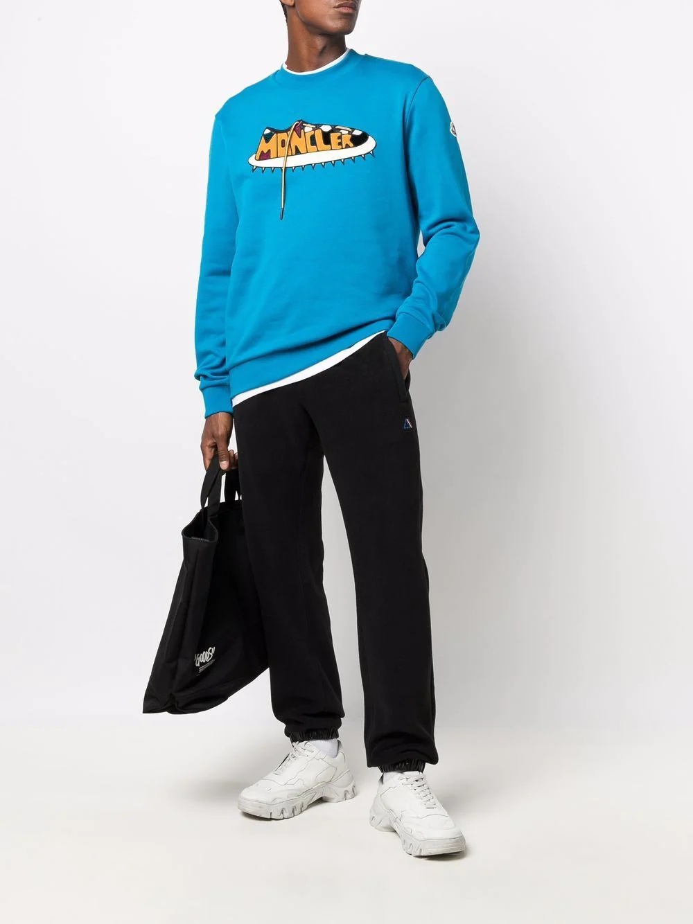 sneaker logo-graphic relaxed sweatshirt - 2