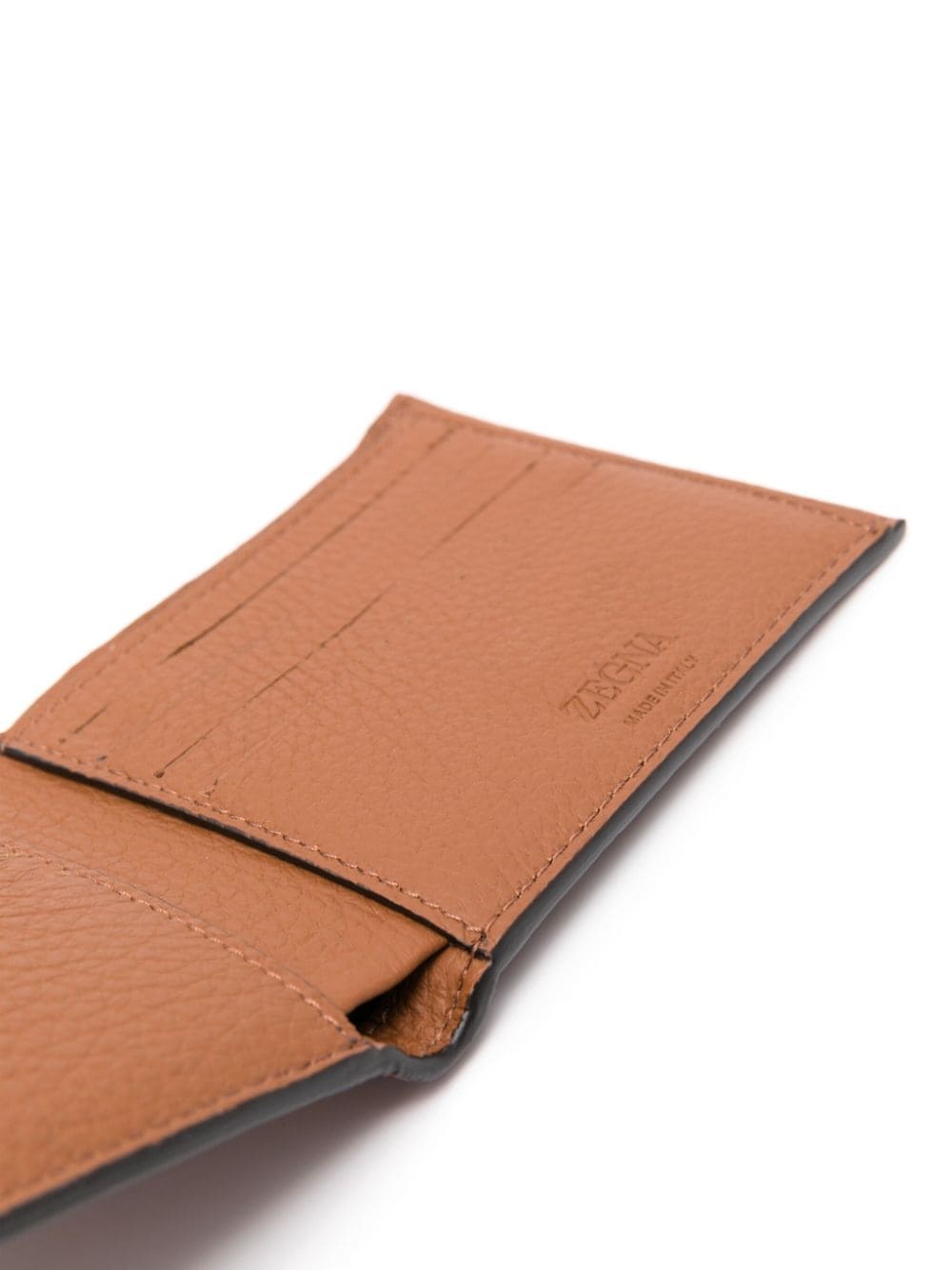 logo-plaque leather wallet - 3