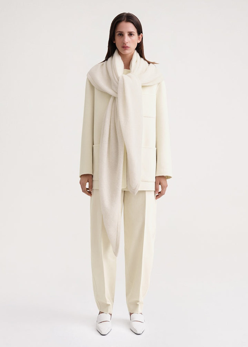 TOTEME Featherlight triangle scarf cloud outlook