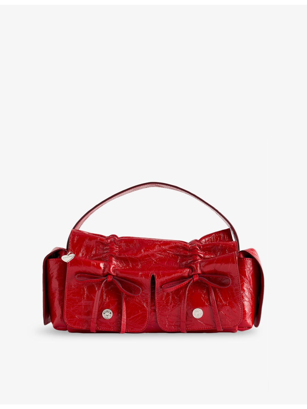 Multi-Pocket Leather Shoulder Bag - 1