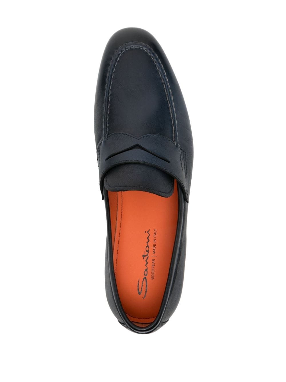 penny-slot leather loafers - 4