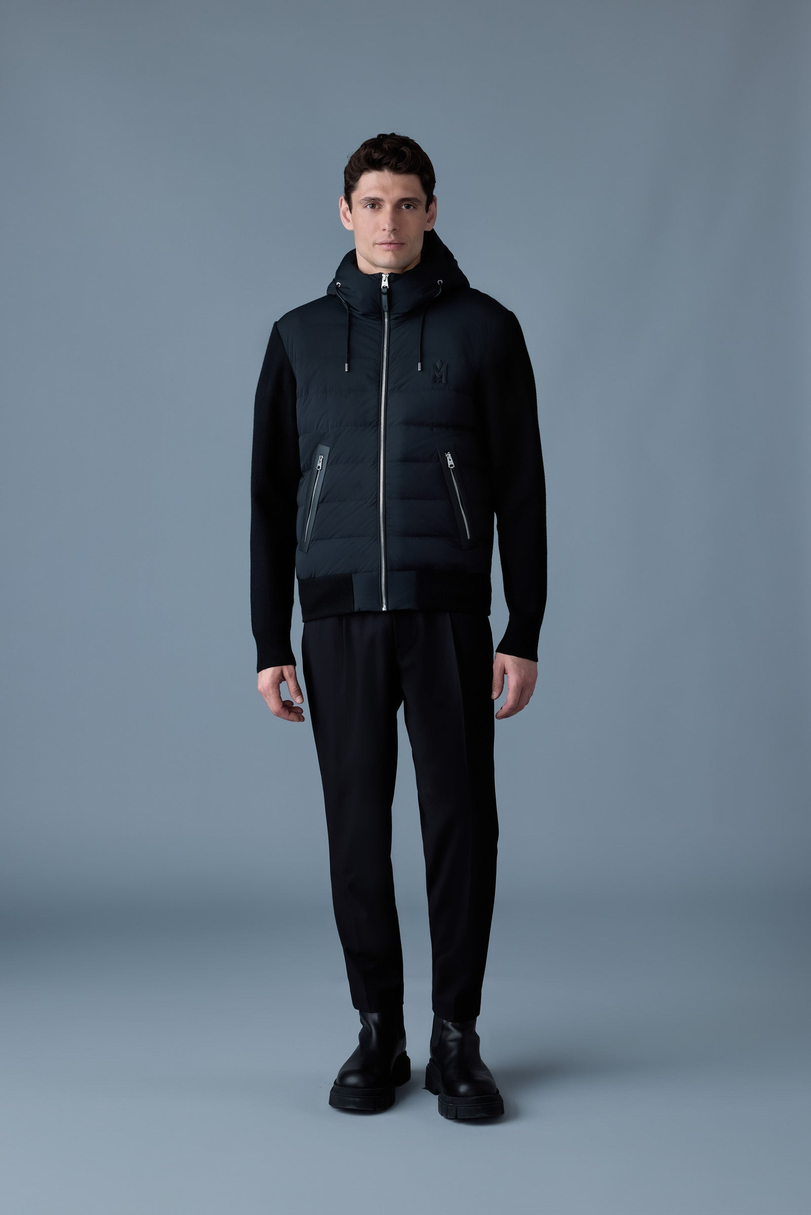 ANDREW-Z Mixed-media light down jacket - 2