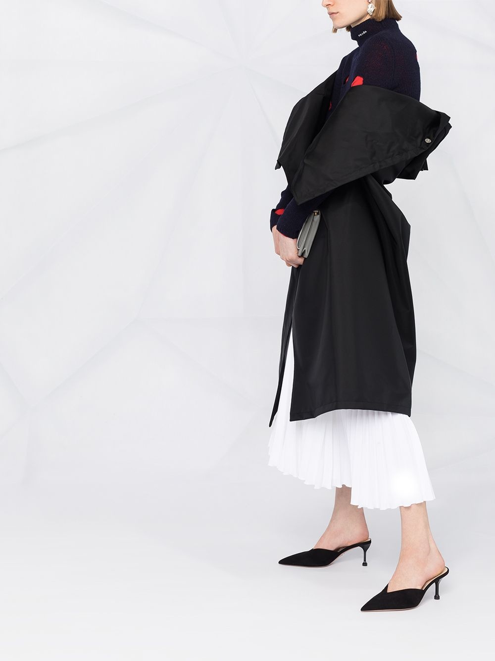Re-Nylon gabardine cape - 4
