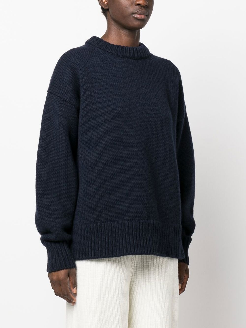 puff-sleeved knit sweater - 3