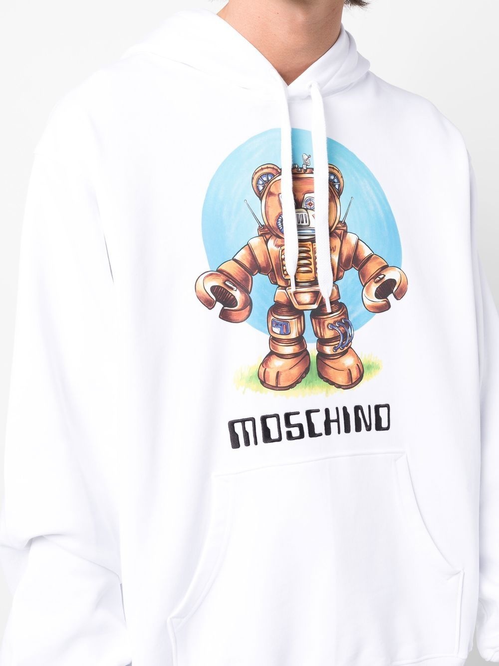 graphic-print organic cotton hoodie - 9