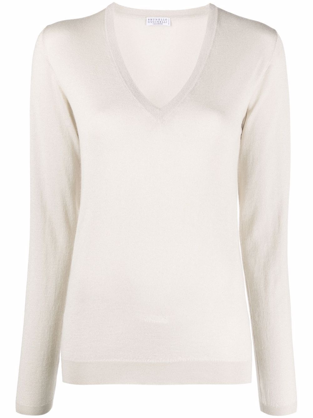 cashmere-blend V-neck jumper - 1