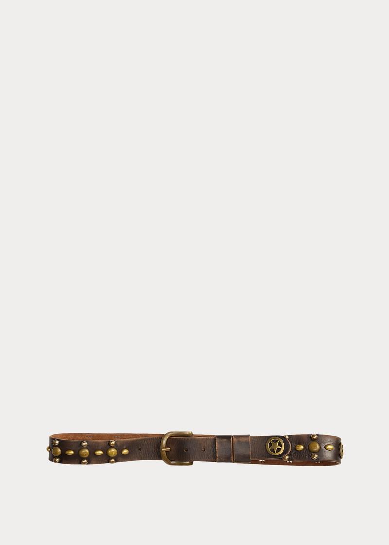 RRL by Ralph Lauren Studded Leather Belt outlook