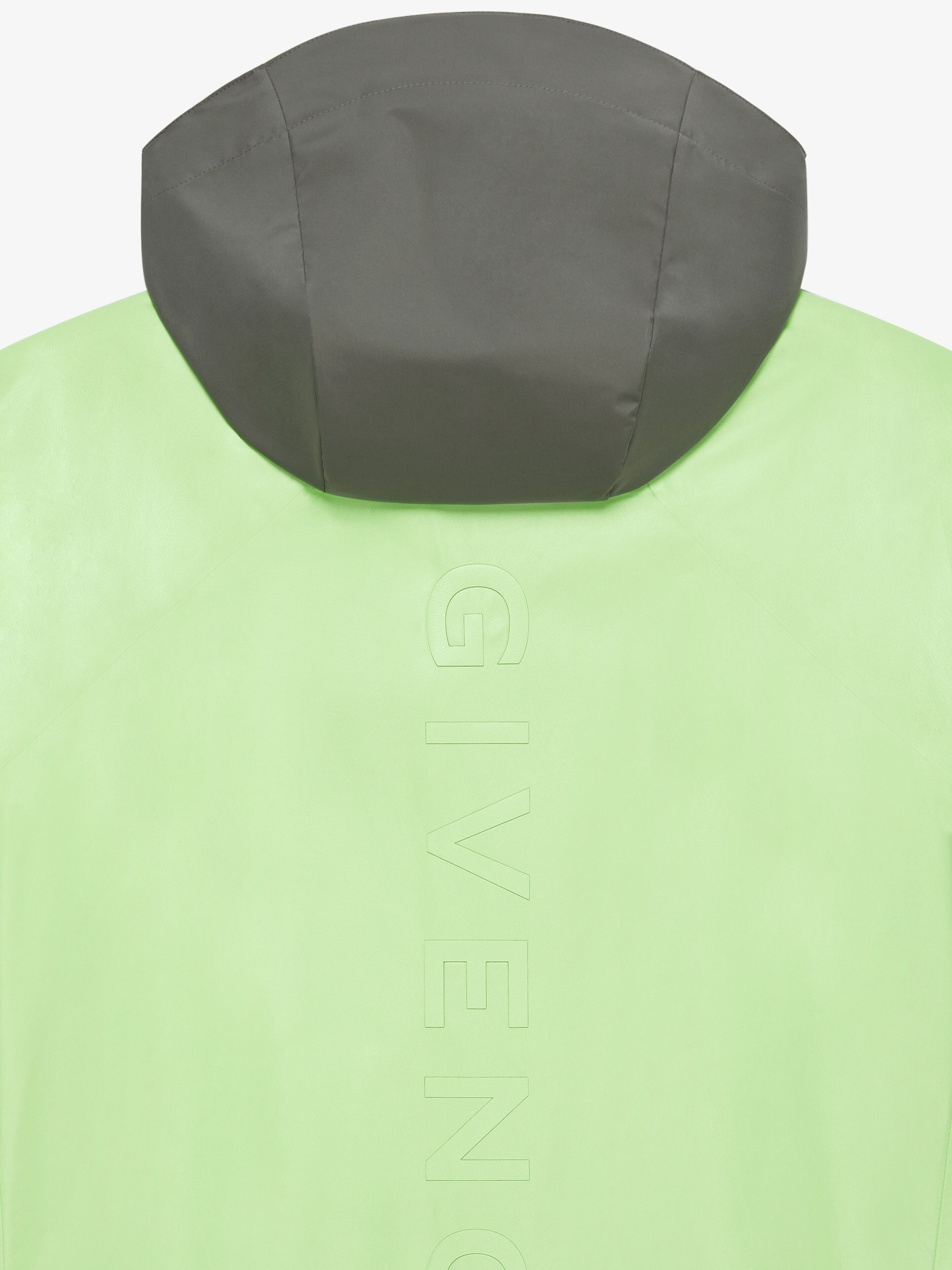 WINDBREAKER IN LEATHER WITH REFLECTIVE DETAILS - 6