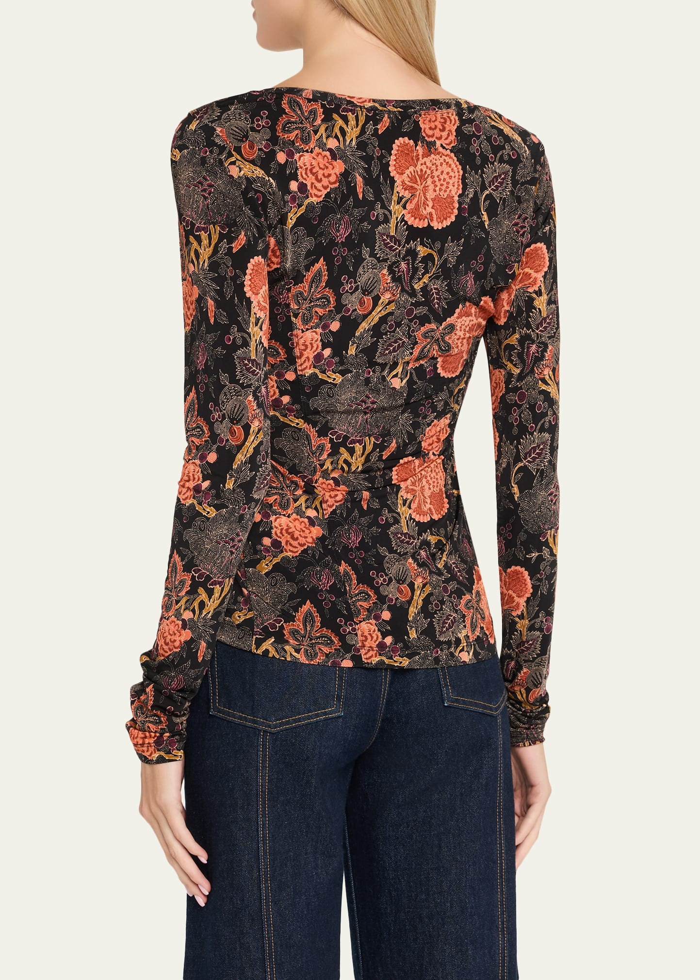 Aris Printed Long-Sleeve Jersey Top - 3
