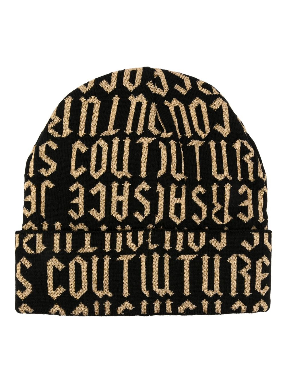 logo-jacquard beanie hat - 1