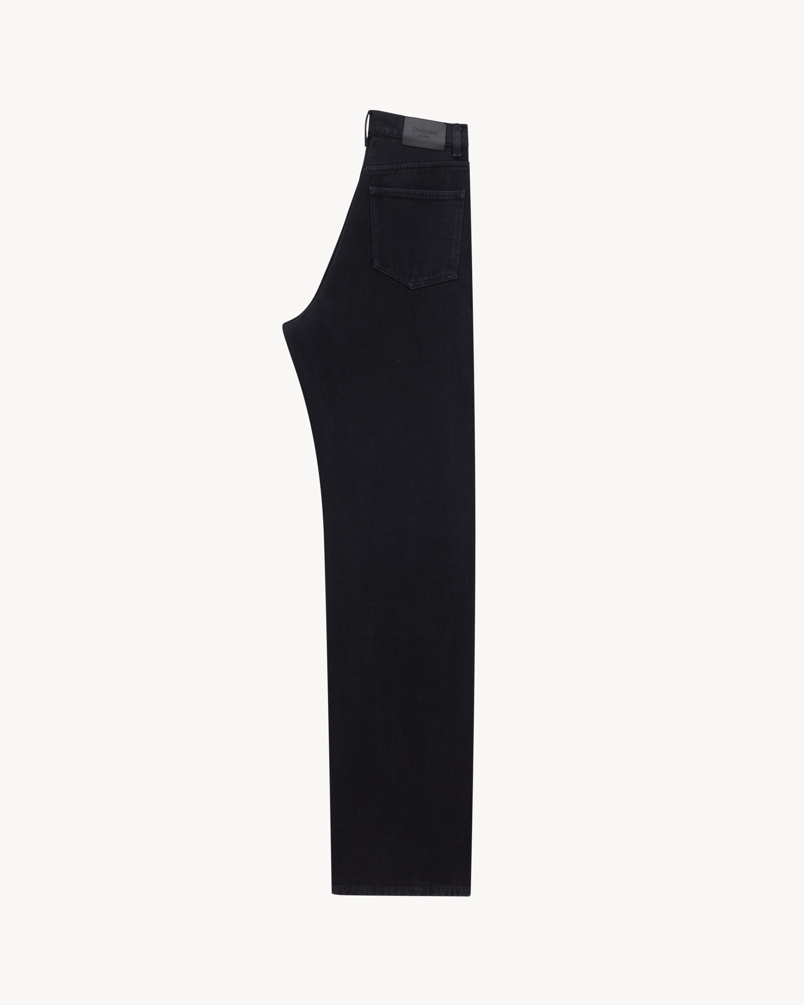 V-WAIST LONG BAGGY JEANS IN MIDNIGHT BLACK DENIM - 2