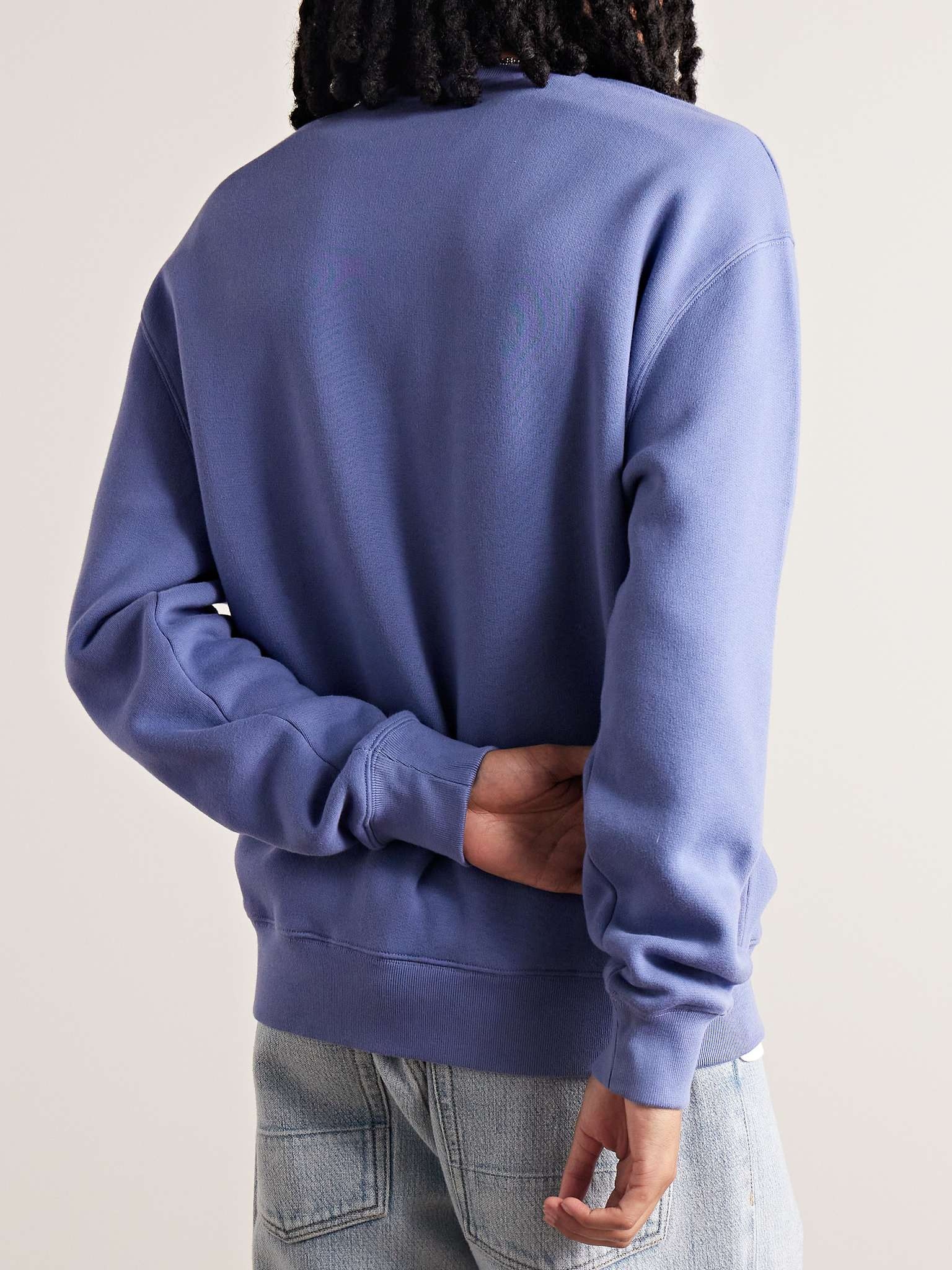Logo-Print Embroidered Cotton-Jersey Sweatshirt - 3