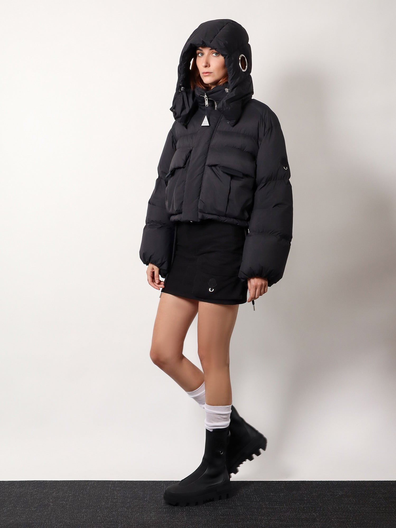 6 Moncler Willow Smith Cotton Skirt With Metal Profile - 2