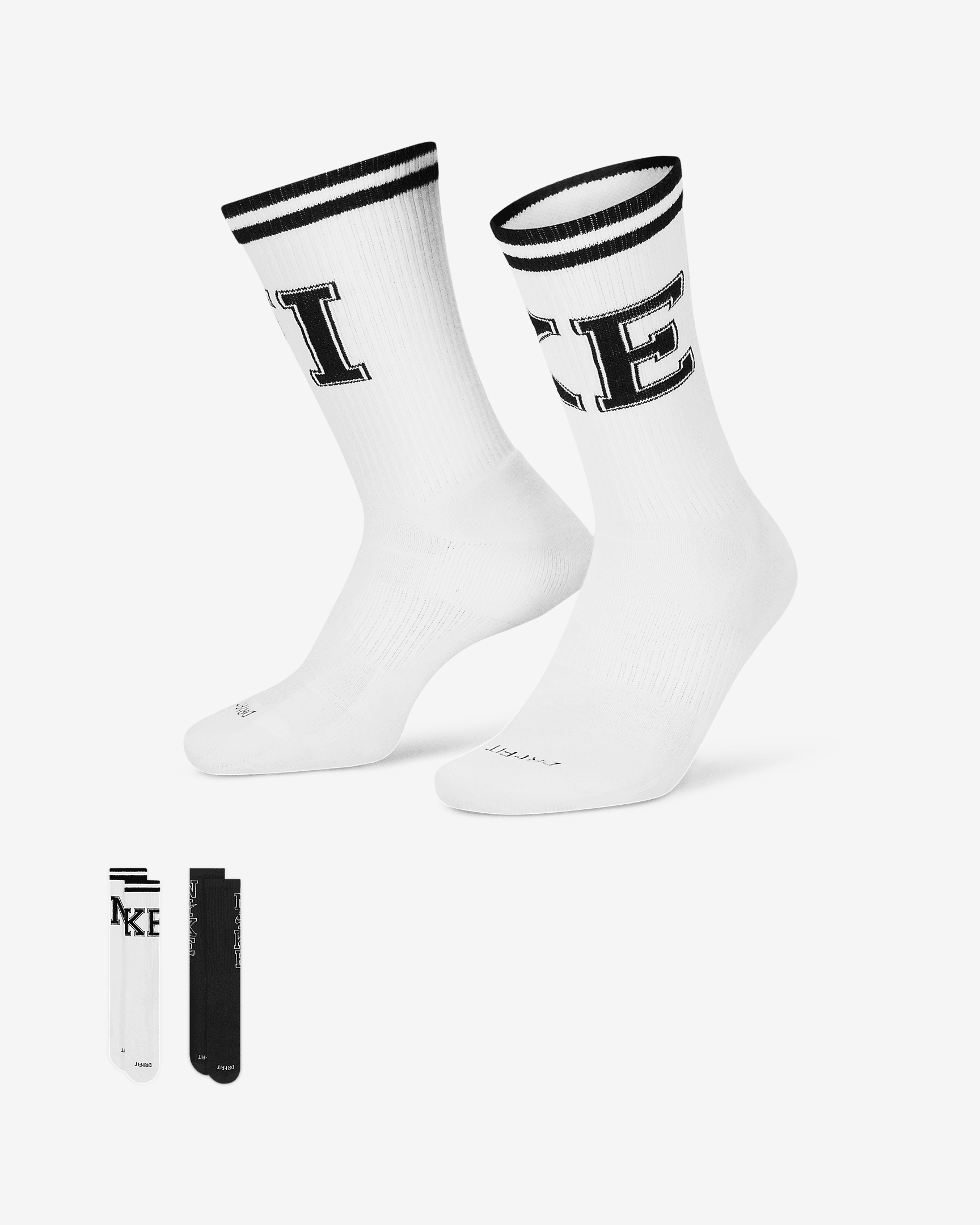 Nike Everyday Plus Cushioned Crew Training Socks (2 Pairs) - 1