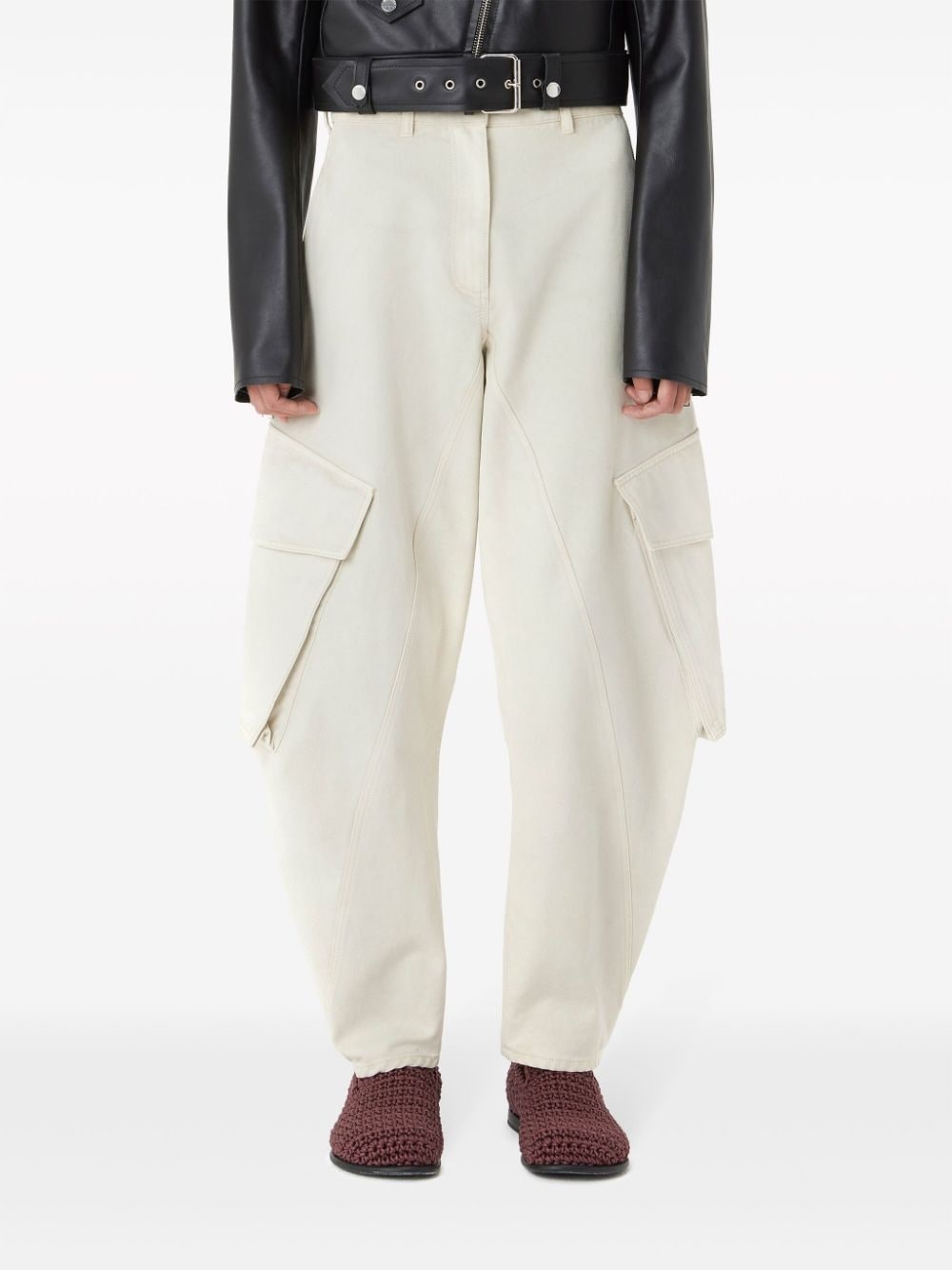twisted cargo jeans - 3