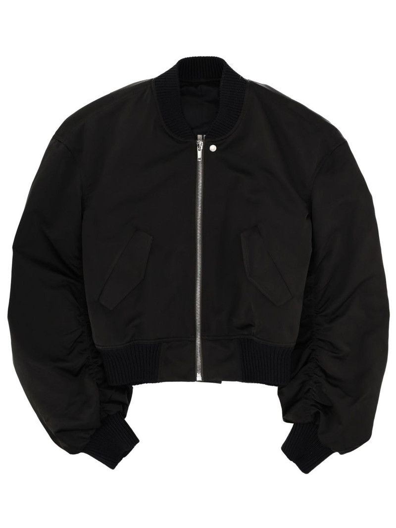 Rick Owens zip-fastenig ribbed bomber jacket outlook