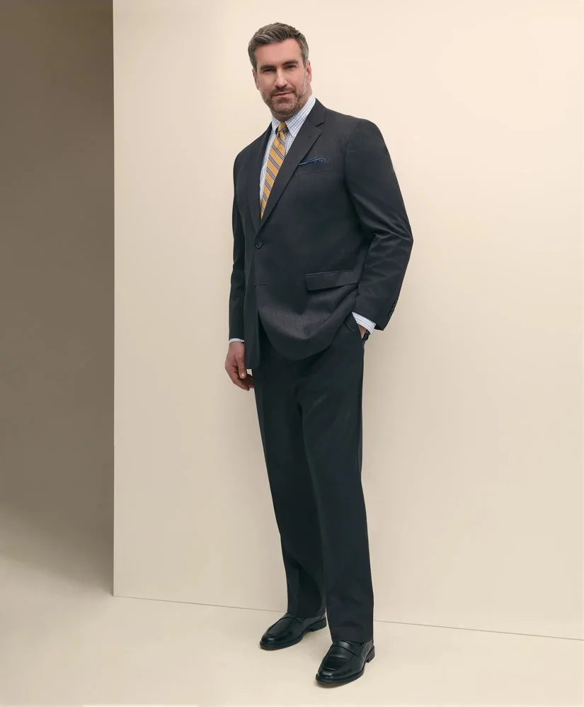Big & Tall Stretch Wool Two-Button 1818 Suit - 1
