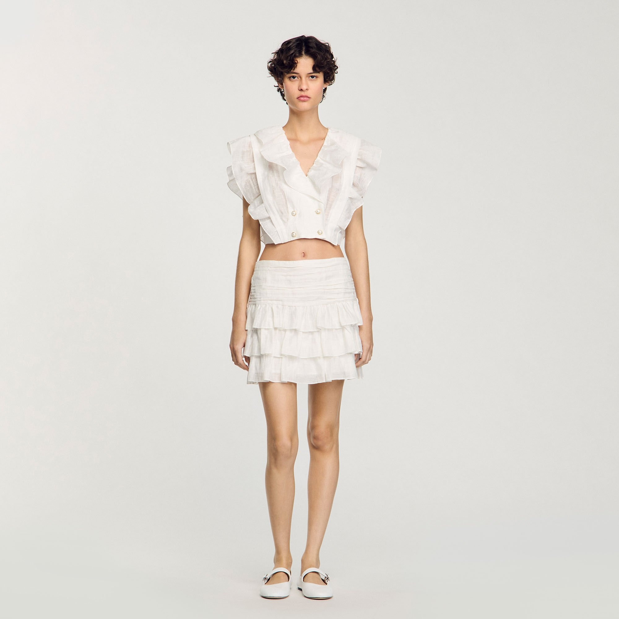 RUFFLED CROP TOP - 2