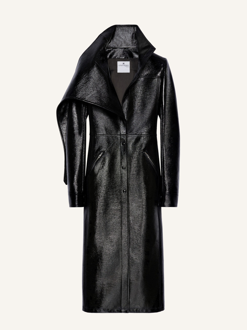LONG VINYL TRENCH COAT 1