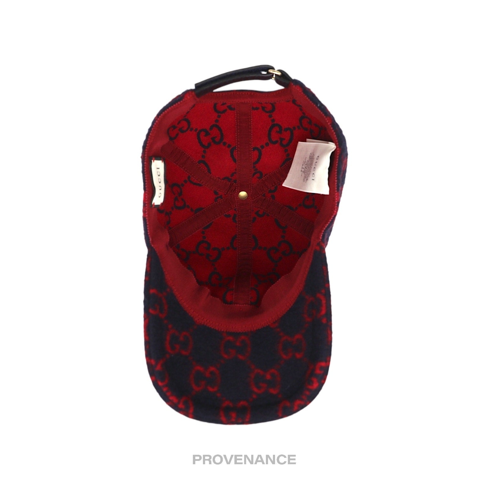 GUCCI GG Wool Baseball Cap – Navy / Red