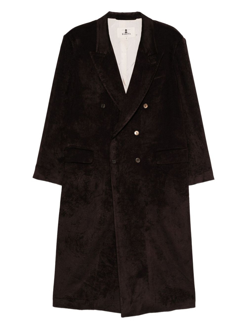 double-breasted velvet coat 1